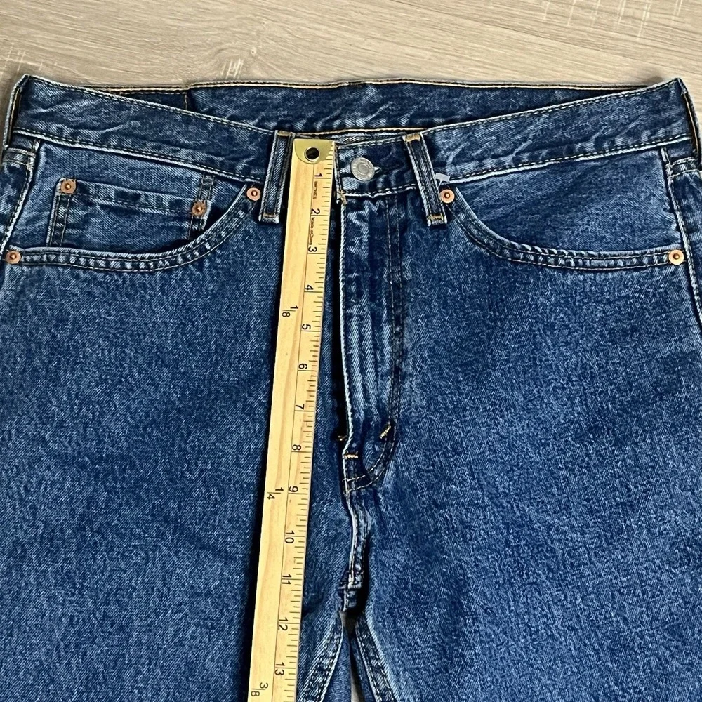 Levis 505 Men's Regular Fit Straight Leg Blue Jeans Mens‎ Dark Wash 34x34